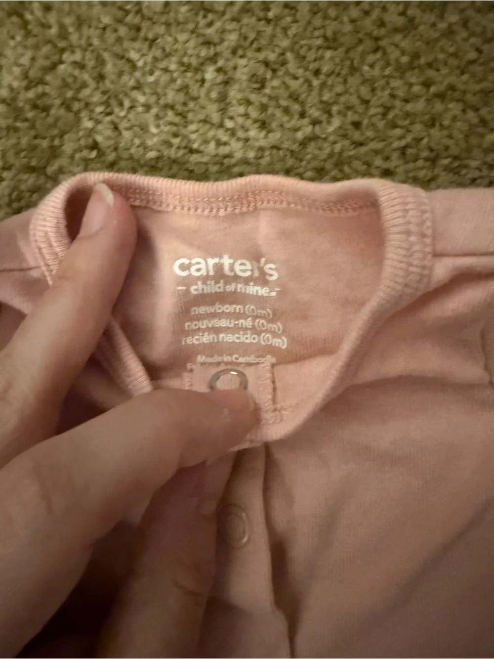 Carter's Soft Pink Infant Snap-Front cardigan